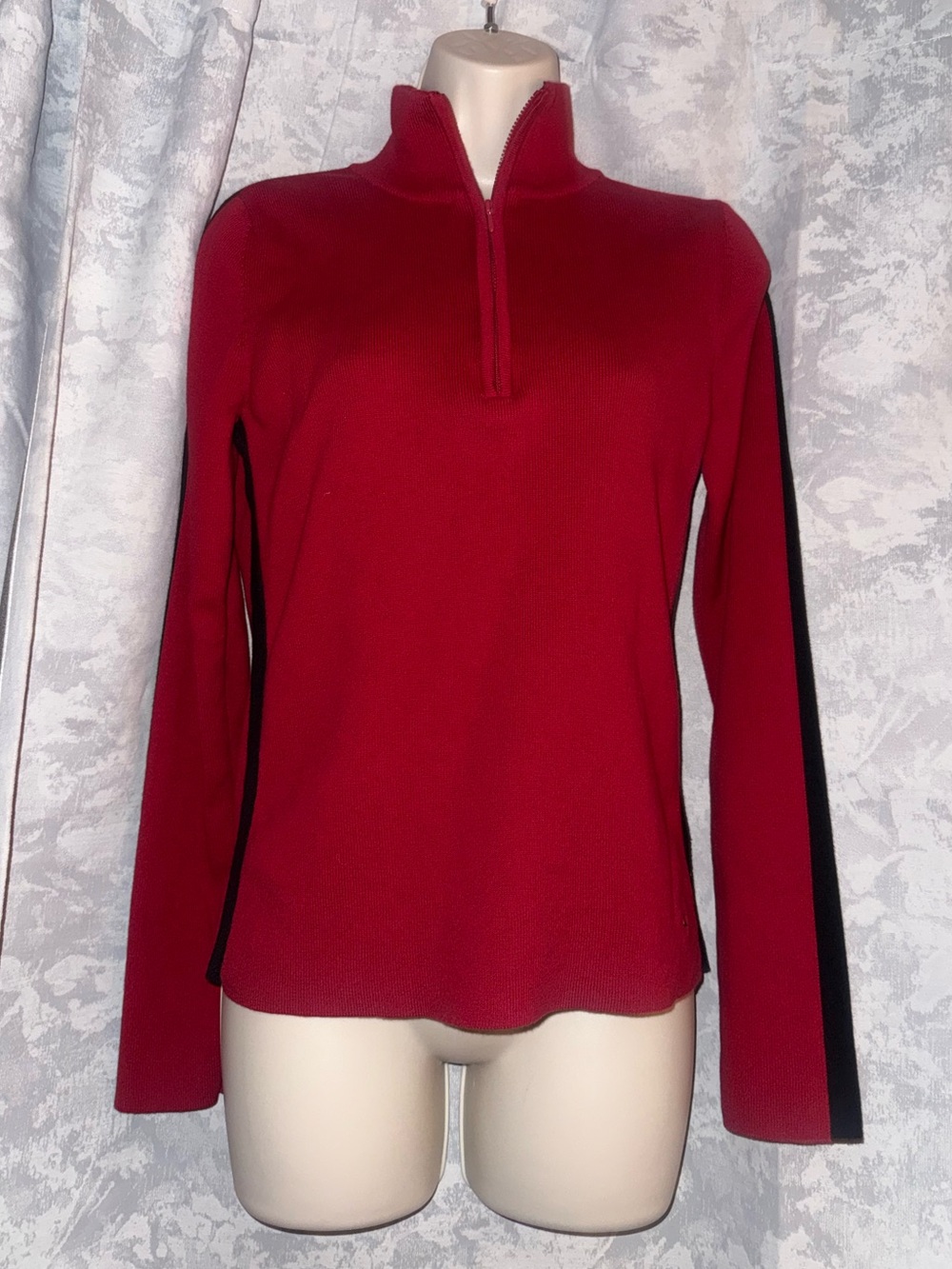 Women’s Quarter-Zip Pullover Top - Red